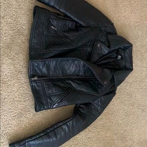 Black leather jacket